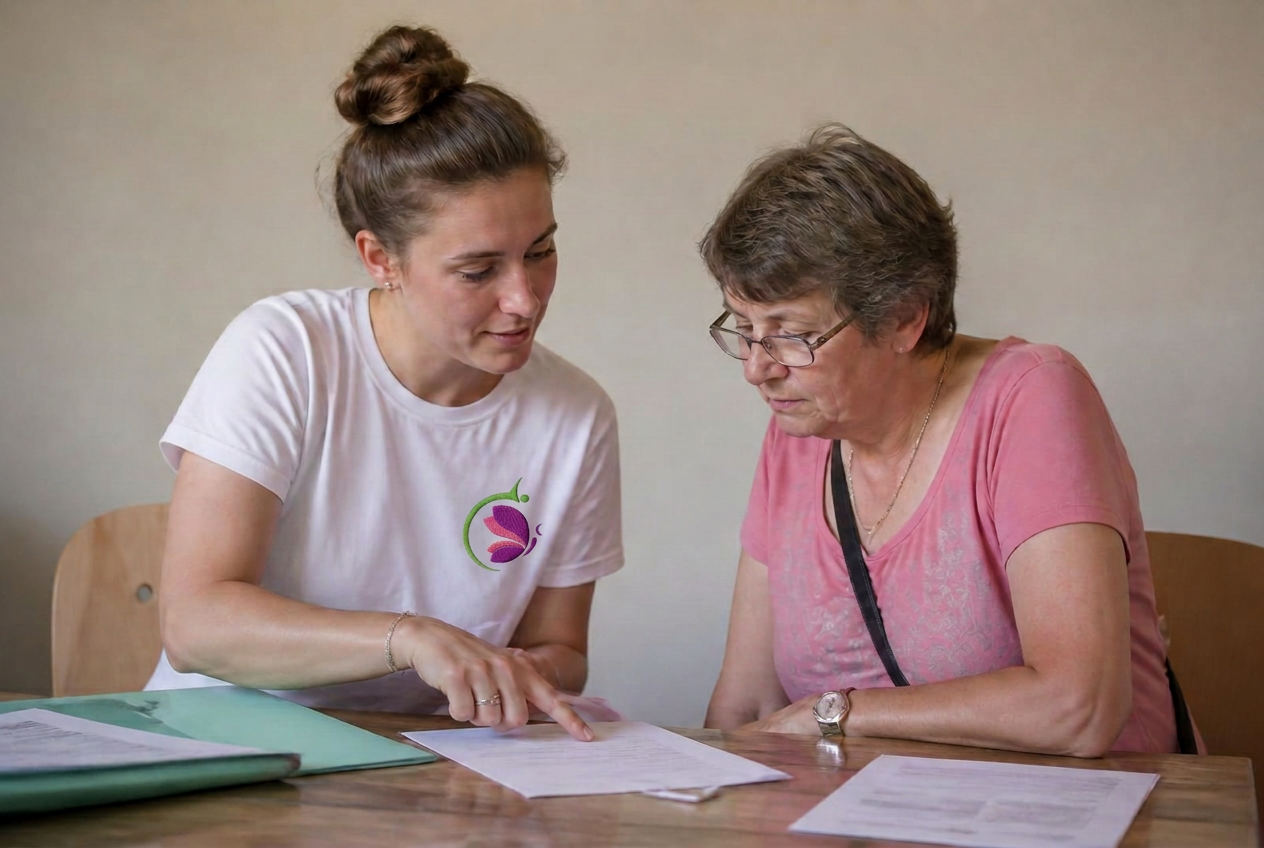 Séance d'accompagnement individuel avec un bénévole